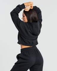 Comfort Cropped Hoodie | Black