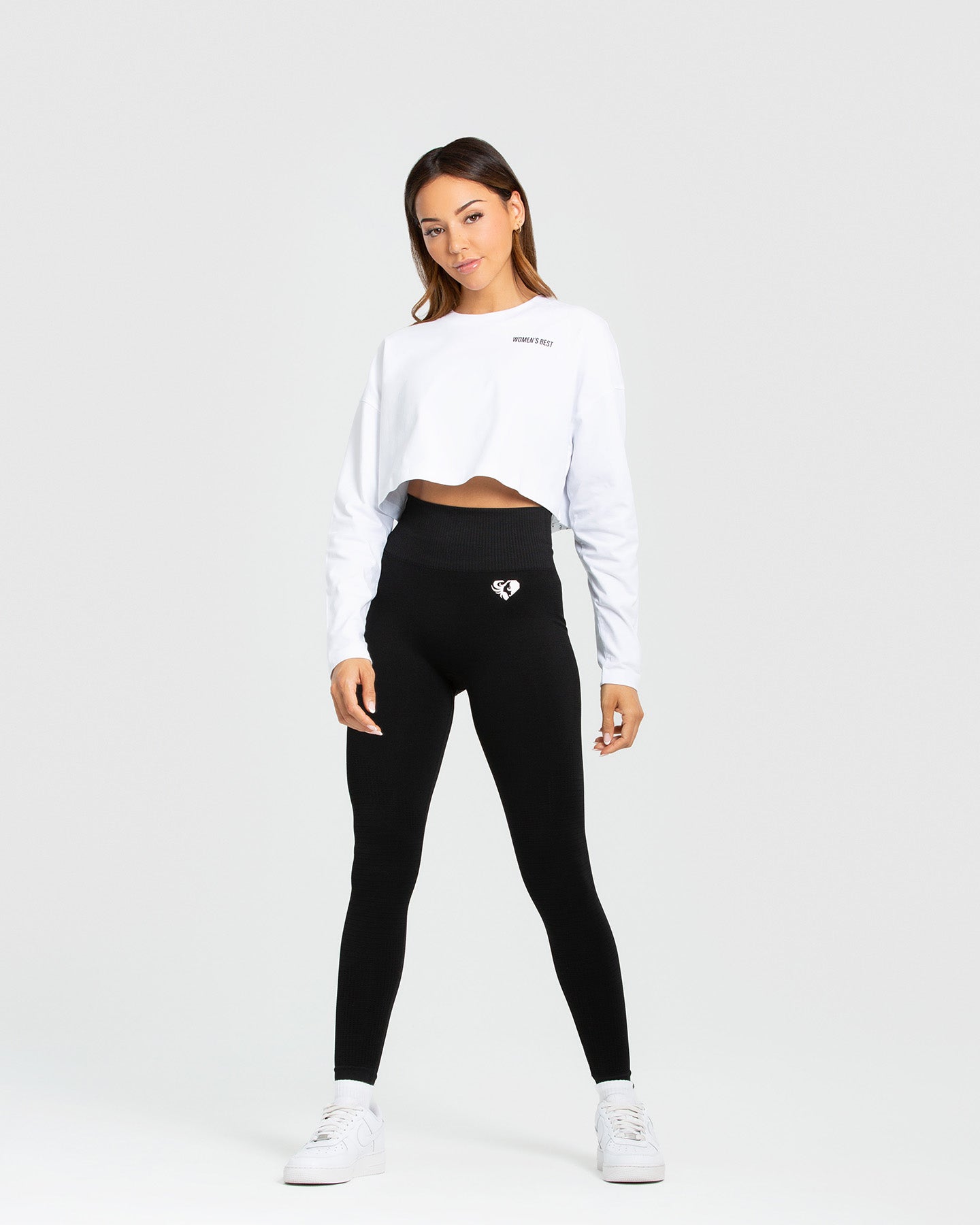 Comfort Oversized Cropped Long Sleeve T-Shirt | White