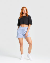 Comfort Oversized Cropped Short Sleeve T-Shirt | Black