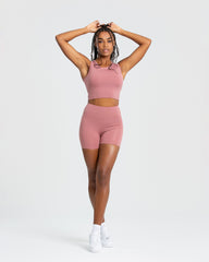 Essential Crop Tank Top | Dusty Pink