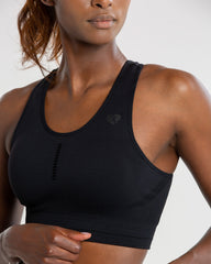 Renew Seamless Sports Bra | Black