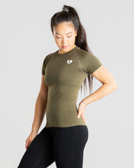 Power Seamless T-Shirt | Khaki